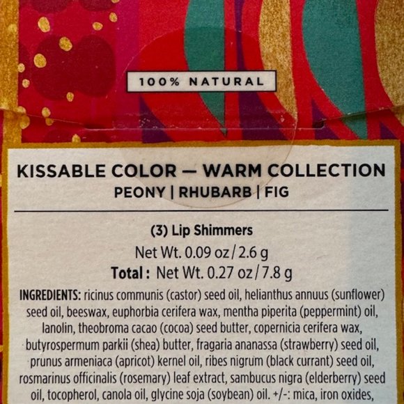 New BURT'S BEES Warm Collection Kissable Color 3 Lip Shimmers - Picture 4 of 4